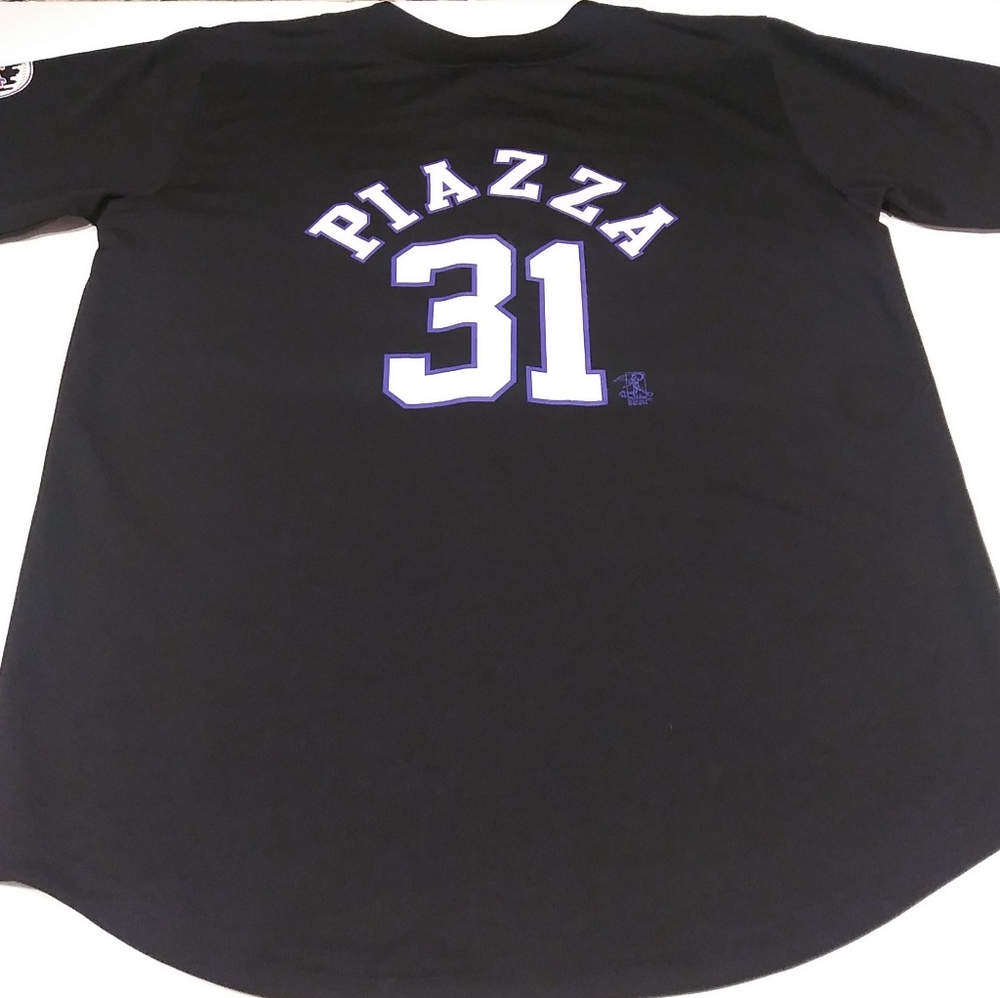 Mike Piazza #31 New York Mets Black Jersey Sz XL Genuine Players Choice 2004 VGC